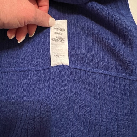 French Connection Lena Funnel Neck Pullover Sweater Royal Blue Sz M - Picture 11 of 12